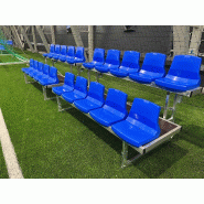 Tribune métallique amovible T-Flex CR5 - avec roulettes - modules de 5 places par rangée