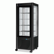 Vitrine réfrigérée négative Fixe 400L 4 faces vitrées SCAIOLA - Noir_0