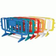 Barrière mobile en plastique - Polypropylène copolymère - Emplacement pour signalétique - 100% recyclable