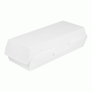 Boîte panini The Pack carton ondulé nano micro blanc 26,5x12,2x7cm - par 50