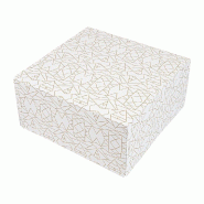 Boite pâtissière The Pack carton ondulé nano micro blanc 24x24x12cm - par 50