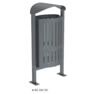 Corbeille avec option cendrier, conçue pour s'Intégrer subtilement et harmonieusement avec les Bancs Silaos - 50 litres