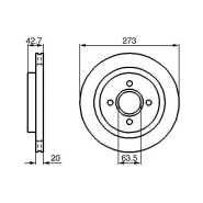 Disque de frein Bosch 0986478816 - Arrière - Ventilé intérieur - Boîte de 2 disques - 4 trous Disque de frein Bosch 0986478816 - Arrière - Ventilé intérieur - Boîte de 2 disques - 4 trous