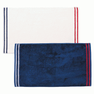 El Ganso - Set de tapis de bain 50x80cm 100% coton 800GSM - éponge teinte couleur écrue et bleu marine - multicolore PK7342