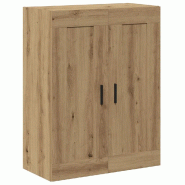 Helloshop26 - Armoire murale design intemporel gain de place 69 x 34 x 90 cm en bois d'ingénierie chêne artisanal 02_0051143 - aluminium 3000236756075