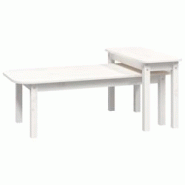 Helloshop26 - Ensemble de tables basses lot de 2 bois massif de pin blanc 02_0042132 - 3000213666182 Helloshop26 - Ensemble de tables basses lot de 2 bois massif de pin blanc 02_0042132 - 3000213666182
