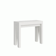 Itamoby Console extensible 90x40/300 cm Naxy Frêne Blanc - blanc VECONAXYXX300-BF