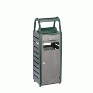 Medial International Cendrier poubelle 29 Litres, finition epoxy verte argentée, à fixer, GINEVRA - vert acier 103011 Medial International Cendrier poubelle 29 Litres, finition epoxy verte argentée, à fixer, GINEVRA - vert acier 103011