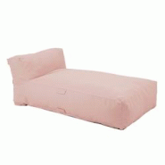 Oviala Business Méridienne pour salon de jardin modulable rose poudré - rose polyester 114255