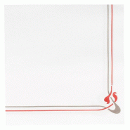 Serviette papier gaufré 2 plis blanc motif Maxim bordeaux 40x40cm - par 1200