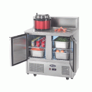 Table à pizza 2 portes GN1/1 Pour bac 1/3 Atosa