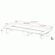 Table de réunion Larus pour 14 à 18 personnes - Dellarovere - Noyer, 490_0