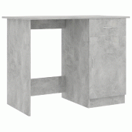 VidaXL Bureau Gris béton 100x50x76 cm Bois d’ingénierie Modèle Nova Urban - gris 801084
