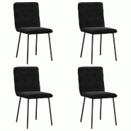 VidaXL Chaises à manger lot de 4 Noir Velours Modèle Orion Office Vision - 3315315