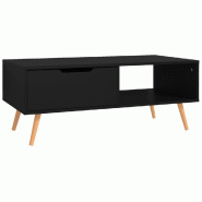 VidaXL Table basse Noir 100x49,5x43 cm Bois d'ingénierie Modèle Apex Panorama Élégance - 326787