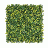 WellHome - Jardin vertical artificiel - panneau de haie 100x100 cm pour intérieur et extérieur, feuilles vertes - vert WH15560