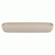 ADRIER - CC-0242-BEIG - (Pack de 3 unités) - Bol rectangulaire 4,1L GN 2/4 x 7,5 cm prof. - Beige - beige plastique CC-0242-BEIG