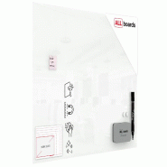 ALLboards Tableau Blanc en Verre CLASSIC WHITE 150x100 cm - blanc TS150x100W