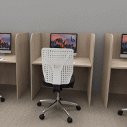 Bureau individuel pour centre d'appels. - 1 place, Acacia clair