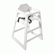 Chaise haute en bois blanche | Bolero - DL833