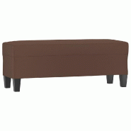 Helloshop26 - Banc banquette meuble 100 x 35 x 41 cm synthétique marron 02_0010621 - marron polyester 3000584747763