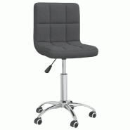 Helloshop26 - Chaise fauteuil siège pivotante de bureau informatique étude foncé tissu gris 02_0024128 - gris acier 3000214698274