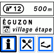 Panneau directionnel D44 - Village étape - WP Signalisation - résine thermoplastique, recyclable et éco-responsable Panneau directionnel D44 - Village étape - WP Signalisation - résine thermoplastique, recyclable et éco-responsable