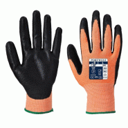 Portwest - Gants anti coupures de niveau B Jauge 13 en mousse nitrile #ff750c Taille 8 - 5036108261482