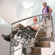 S35 - monte-escalier - fauteuil roulant manuel scalamobil - invacare - 140 kg