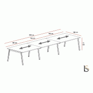 Table de réunion Born- Mobel Linea - Blanc 9010, Blanc, 450_0
