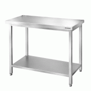 Table de travail en inox Bar 1000x500 mm avec 1 étagère inférieure PREMIUM - GOLDINOX - gris inox 3701770834747