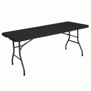 Table pliante 183x75x73cm - noire