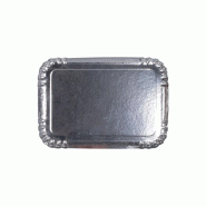 Thouy Plateaux traiteur en carton argenté 19 x 28 cm par 25 - 3700352797111