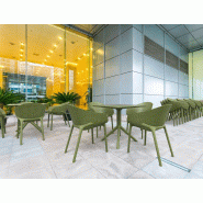 Fauteuils empilables monobloc - Lot de 6 - SKY PRO