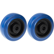 Roue de 100mm 4" en caoutchouc bleu avec centre en nylon, capacité de 300kg, set de 2 Roue de 100mm 4" en caoutchouc bleu avec centre en nylon, capacité de 300kg, set de 2