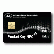 Carte NFC PocketKey Fido blanche - Sécurité certifiée FIDO, Authentification multifacteur, Compatible Windows, Linux, macOS, Android