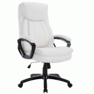 CLP Fauteuil de bureau XL Platon Blanc - blanc polyester 191959302 CLP Fauteuil de bureau XL Platon Blanc - blanc polyester 191959302