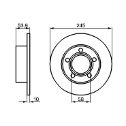 Disque de frein BOSCH 0986478461 - Boîte de 2 disques - Arrière - Type plein - 5 trous - Épaisseur 10 mm Disque de frein BOSCH 0986478461 - Boîte de 2 disques - Arrière - Type plein - 5 trous - Épaisseur 10 mm