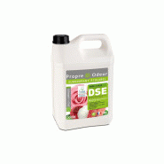 Dse detergent surodorant propre odeur ph : 6,5-7,5 ecolable parfum rose litchi bidon de 5l