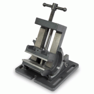 EBERTH Etau pour machine basculant à 90° en fonte d'acier, largeur de serrage maximale 100 mm, largeur de mors 105 mm, étau pour perceuse - gris ac