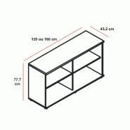 Grand meuble pour photocopieur - MDD - 120, Gris aluminium_0