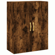 Helloshop26 - Armoire murale design pratique espace de rangement 69,5 x 34 x 90 cm en bois d'ingénierie chêne fumé 02_0048574 - Bois massif 3000235