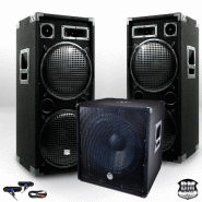 Ibiza Sound Pack Sonorisation BM SONIC BMX-18215 3200W Caisson bi-amplifié - 3700804181666