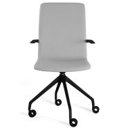 Koda swiveling - chaise de bureau - sitis - accoudoirs noir et chrome