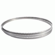 Lames de scies à ruban bimétal en rouleaux de 30 mètres, conçue pour le chantournage, le sciage des aciers durs et la coupe de poutrelles Lames de scies à ruban bimétal en rouleaux de 30 mètres, conçue pour le chantournage, le sciage des aciers durs et la coupe de poutrelles