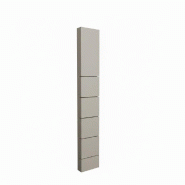 Montant Totem 5 rainures 10x30x195 cm - gris alu Montant Totem 5 rainures 10x30x195 cm - gris alu