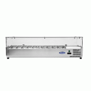 Présentoir à ingrédients inox vitré 10 GN1/4 L2005mm ATOSA