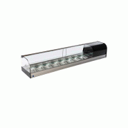 Presentoir réfrigérée pour tapas avec vitre curbe et 1 étagère en verre, 8x GN 1/3 h 40 mm 1926x410x330 mm - VIRTUS - 0645760675602 Presentoir réfrigérée pour tapas avec vitre curbe et 1 étagère en verre, 8x GN 1/3 h 40 mm 1926x410x330 mm - VIRTUS - 0645760675602