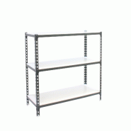 SimonRack Rayonnage métallique, 900x1100x300 mm, 3 niveaux, tablette métallique, 200 kg au point de flexion, Antracite/Blanc - Simonclick - métal 8