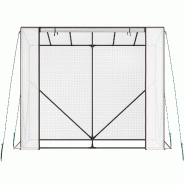 TecTake GmbH tectake serre plastique anton résistante intempéries jardin 200x97x170cm blanche translucide robuste - transparent multi-matériau 406259